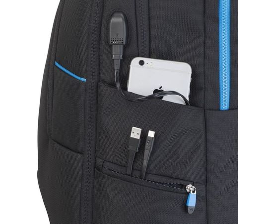  Рюкзак для ноутбука 17.3" Riva 7860 черный полиэстер 