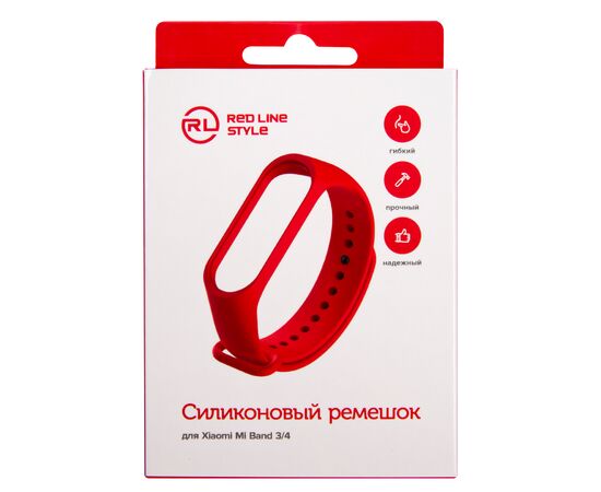  Силиконовый ремешок для Xiaomi Mi Band 3/ Mi Band 4, красный 