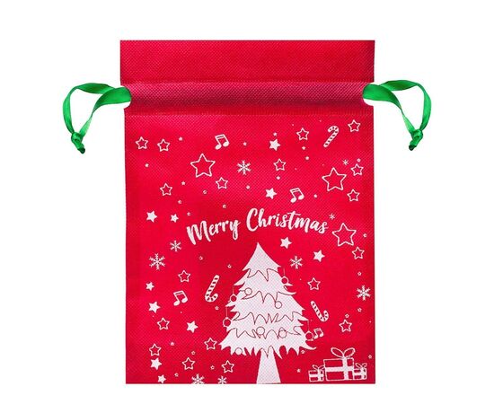  Подарочная упаковка - новогодний мешок New Year 02 (15x22cm) (red) (002) (211725) 
