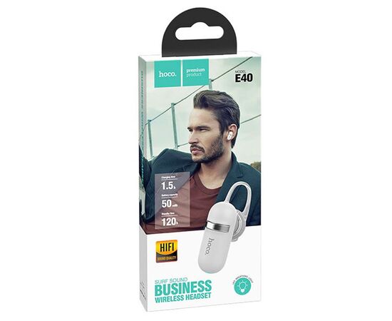  Беспроводная Bluetooth-Гарнитура HOCO E40 Surf sound, Bluetooth, белый 