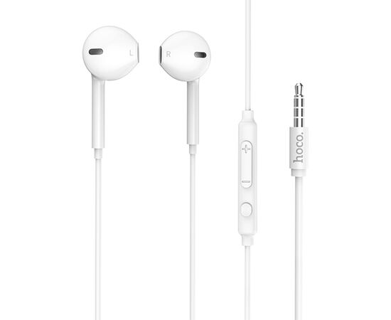  Проводные наушники HOCO M55 Memory, Jack 3.5mm, 1.2 м, белый 