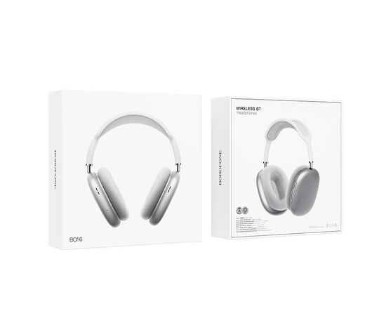  Наушники bluetooth полноразмерные BOROFONE BO22 Elegant (серебро) 