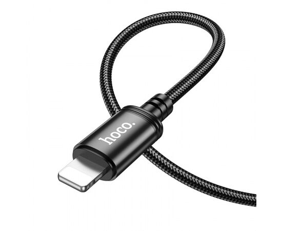  Кабель Type-C - 8 pin HOCO X89 Wind, 1.0м, 3.0A, PD20Вт, ткань, цвет: чёрный (1/1000) 