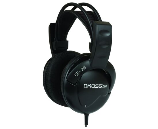  Наушники KOSS UR20, мониторные наушники с проводом,  длина шнура 2.4м, частотный диапазон 30 - 20000Гц, чувствительность 97 дБ/мВт, сопротивление 32 Ом 