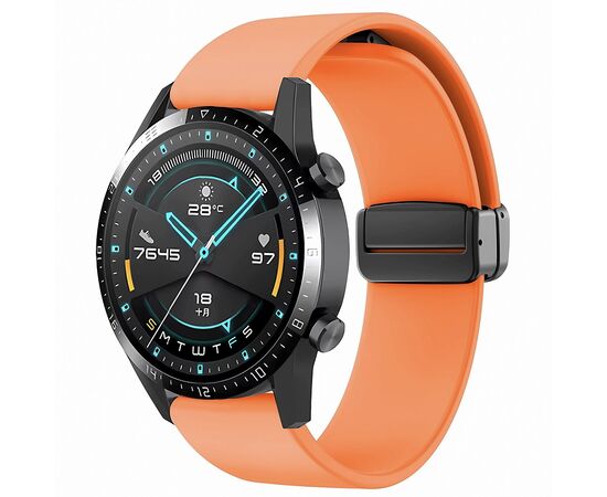  Ремешок - WB29 22 мм универсальный силикон на магните (orange) (218837) 