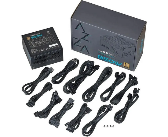  Блок питания Azza PSAZ-850G ATX 850W 80+ gold (20+4pin) APFC 120mm fan 6xSATA Cab Manag RTL 