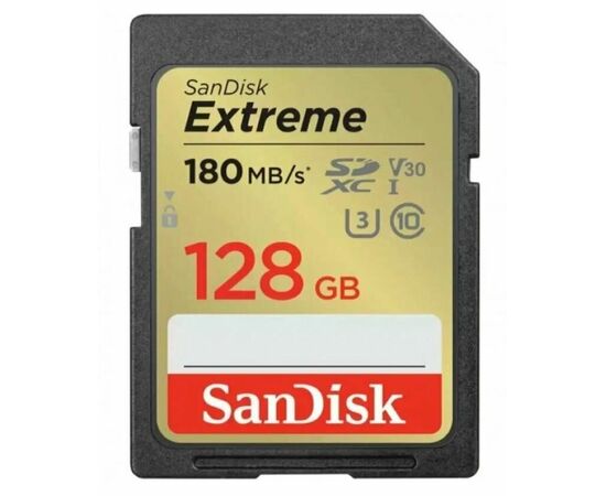  SDXC  128GB  SanDisk Class 10 Extreme V30 UHS-I U3 (180 Mb/s) 