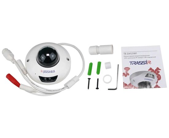 Уличная 2Мп IP-камера TRASSIR TR-D4121IR1 v6 2.8 с ИК-подсветкой, матрица 1/2.7" CMOS, разрешение 2Мп 