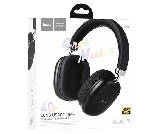  Беспроводные наушники накладные HOCO W35, Bluetooth, черный 
