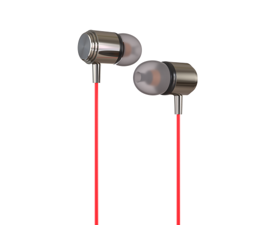  Наушники вакуумные AUX разъём с МК без рег.громкости длина 1.2м More choice G51 (Red) 