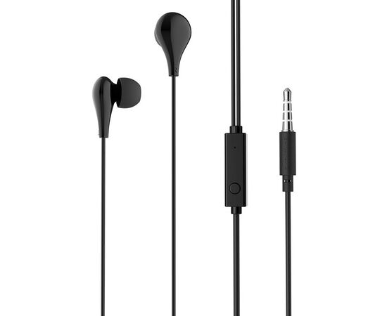  Наушники вакуумные AUX разъём с МК без рег.громкости длина 1.2м Borofone BM24 (Black) 