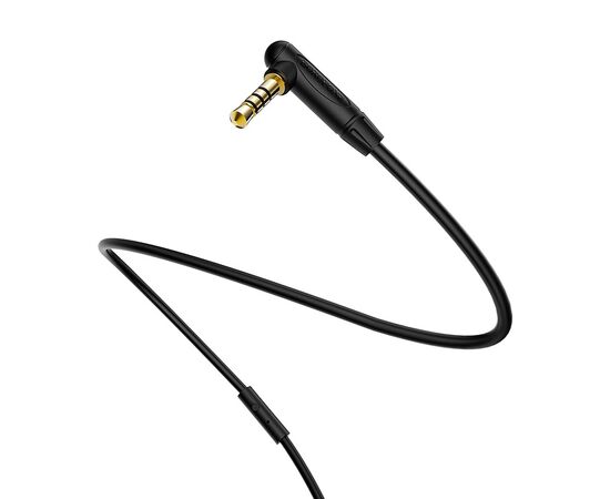  Аудиокабель AUX 3.5mm 1.0м с микрофоном Borofone BL5 (Black) 