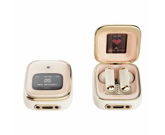  Беспроводные наушники Rock Retro Style TWS Earphone Clamshell 