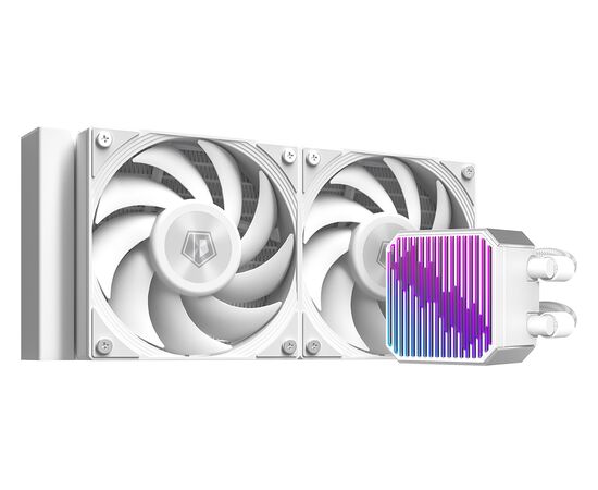  СВО ID-COOLING DX240 Max White LGA1700/1200/115X/AM4/AM5 (TDP 350W, ARGB Pump, PWM, Dual Fan 120mm, белый) RET 