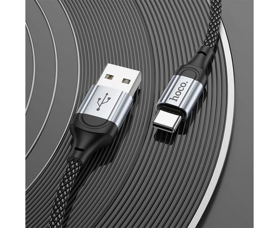  Кабель USB HOCO X102 Fresh USB - Type-C, 3A, 1 м, черный 