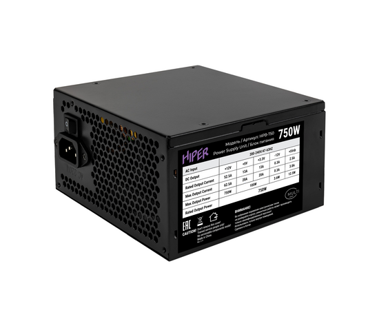  Блок питания Hiper Multi HPB-750 (ATX 2.31, 750W, ActivePFC, 120mm fan, Black) 80+ Bronze, Box 