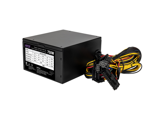  Блок питания Hiper Multi HPB-750 (ATX 2.31, 750W, ActivePFC, 120mm fan, Black) 80+ Bronze, Box 