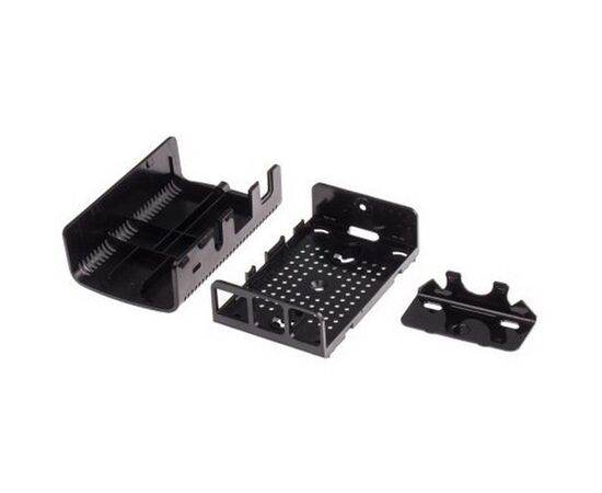  Корпус Raspberry Pi 3 Model B (103-4300) , 2-piece black case ASM-1900040-21 for Raspberry Pi 3 B/B+ , совместим с креплением VESA Mount 