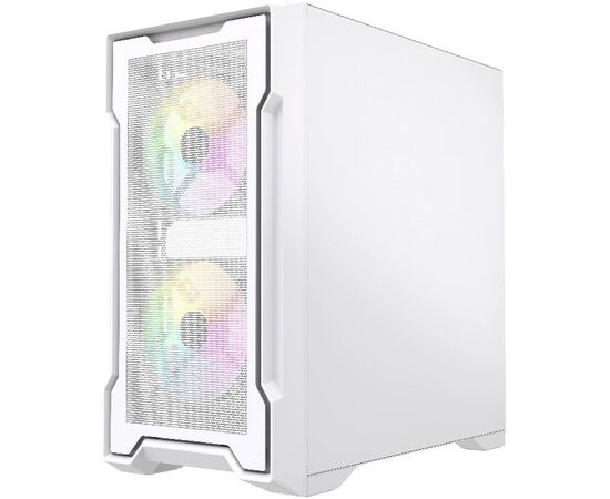  Корпус Powercase Mistral Micro X3W ARGB (CMMXW-A3), Tempered Glass, 3x 120mm ARGB PWM Fan, белый, mATX 